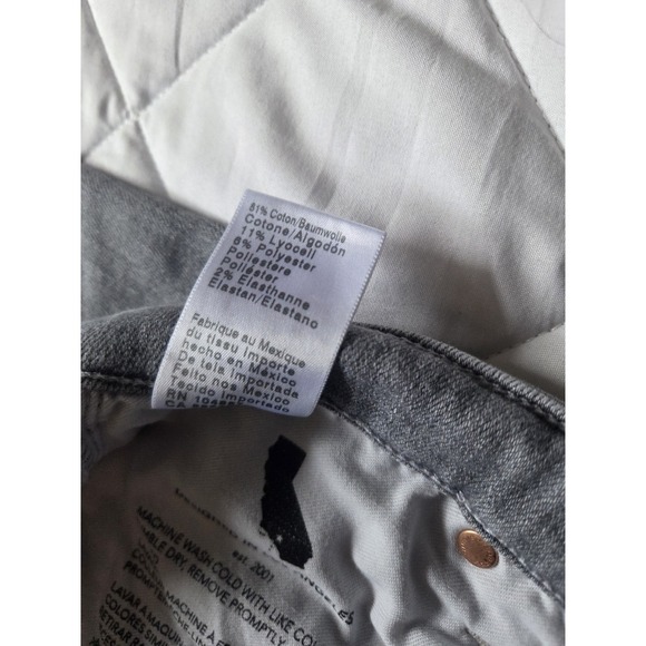 AG-ED Denim Mari Crop High Rise Slim Straight Gray Jeans Women's 33R - Picture 13 of 14